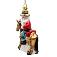 thumbnail image 7 of Hardy Wild Western Cowboy Santa Glass Christmas Ornament, Vintage Horse Ridin Farm Style Decor, 7 of 7