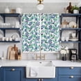 thumbnail image 2 of Curtains 63 Inch Length 2 Panels, Blue Starfish Anchor Grommets Window Treatment Curtain, Summer Coastal Teal Waves Stripe Thermal Curtains Drapes for Living Room/Bathroom, 2 of 9