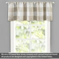 thumbnail image 3 of DriftAway Buffalo Check Woven Plaid Pattern Lined Blackout Rod Pocket Window Curtain Valance Taupe 52" width x 18" length, 3 of 9