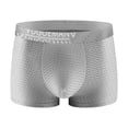 thumbnail image 2 of IAJDKMEK Men's Boxer Briefs - Mesh Breathable Underwear for Men, Mid-Rise Comfort Mens Underwear, Ventilated Boxer Briefs for Daily Wear,Gray L, 2 of 4