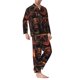 thumbnail image 2 of Balery Dark Skull King Throne Pijama para Hombre de Dos Piezas con Manga Larga, Conjunto de Dormir y Descanso Suave con Bolsillos-Small, 2 of 7