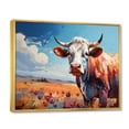 thumbnail image 2 of Designart "Countryside Palette Cow III" Animals Floater Framed Canvas Art Print, 2 of 7