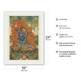 thumbnail image 2 of Yamaraja (King of the Dead) - Dharmapala Protective Deity - with Sister Yami - Vintage Tibetan Thangka Buddhist Painting - Japanese Unryu Rice Paper Art Print (Unframed) 18 x 24 in, 2 of 4