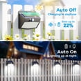 thumbnail image 4 of 4 Pack Solar Lights Outdoor, Motion Sensor Solar Security Lights Waterproof with 3 Lighting Modes Solar Powered Wall Lights Outside for Garden Fence Yard Deck, Black, 4 of 8