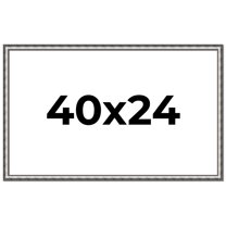 40x24 Frame Silver Real Wood Picture Frame Width 1.125 Inches | Interior Frame Depth 0.5 Inches |