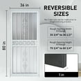 thumbnail image 5 of Grisham Deluxe Steel Security Door,36'' x 80''  Metal Tempered Glass Door Screen Replacement Enter Doors,Storm Door(405-White), 5 of 7