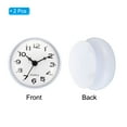 thumbnail image 3 of Reloj de ducha impermeable Uxcell, 2 paquetes de relojes de pared mini silenciosos y lindos con espejo y ventosa, blanco/negro, 3 of 7