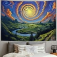 thumbnail image 2 of Creowell Fantasy Forest Tapestry Mushroom Tapestries Trippy Aesthetic Planet Tapestry Galaxy Space Tapestry Nature Landscape Tapestry for Bedroom Painting, 2 of 6