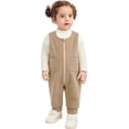 thumbnail image 2 of Cowsor Baby Boy Girl Solid Color One Piece Romper Jumpsuit Outfits Clothes Overalls, 2 of 5