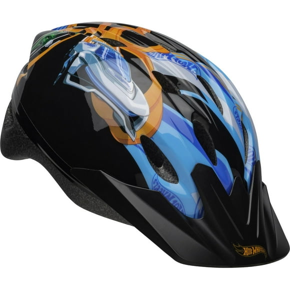 Hot Wheels Silver Speed Child Bike Helmet, Pinch-free buckling