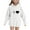 White, variant on Spazoro Girls Hooded Sweatshirts, Love Print Fashion Soft & Comfy Long Sleeve Fall Winter Tops for Girls Black Size 7 T