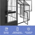 thumbnail image 4 of MUCHANT 12x12 FT Greenhouse for Outdoors, Walk-in Large Aluminum Frame Greenhouse with Double Roof Vents and Doors for Garden Backyard, Black, 4 of 6