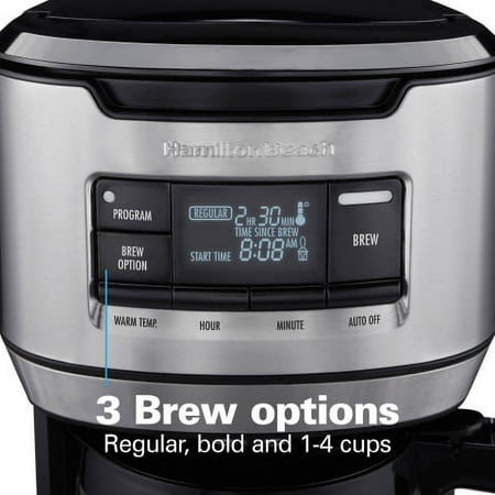 Hamilton Beach - 14 Cup Programmable FrontFill Coffee Maker - BLACK