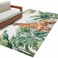 thumbnail image 6 of Tropical Giraffe Sloth Area Rug 3x5 Washable Rug Non Slip Watercolor Summer Palm Leaf Large Area Rug Indoor Floor Carpet for Entryway Bedroom Kitchen Living Room Home Office Dining Room Nursery, 6 of 8
