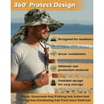 thumbnail image 2 of Safari Outdoor Fishing Hiking Hunting Boating Large Bill Sun Unisex Hat with Neck Flap by Sun Blocker, 2 of 6