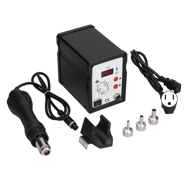 Estación de pistola de aire caliente Nikou con Pantalla digital y dispositivo de reparación de desoldadura ajustable 700 W enchufe 858DUS 110 V