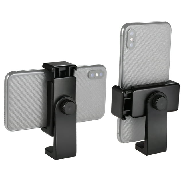 Labymos Smartphone Clamp Holder Phone Mount Adapter Phone Clip for Tripod Selfie Stick with Detachable Clamp 360° Rotatable with Three 1/4 Thread Compatible with 11/ 11 Pro/ 11 Pro Max/ 11 XR/ 11 X