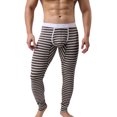 thumbnail image 1 of Qarigey Pantalones térmicos para hombre, Color rayado, cálido, grueso, fino, pijama, pantalones ajustados de algodón, cómodos, ropa de casa para Camisetas Verde oscuro Qarigey AP013562-05, 1 of 6