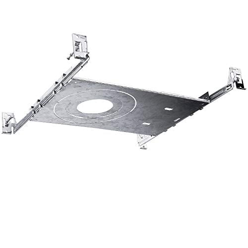 Luxrite New Construction Mounting Plate, 3-4-6 Inch LED Recessed Lighting Kits, Extendable Hanger Bars, ETL Listed - Shallow Recessed Light Housing