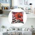 thumbnail image 5 of nygtbtfer Flower Pillowcases, with Black Leaves Decorative Cushion Square Throw Pillow White, 5 of 7