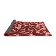 thumbnail image 2 of Ahgly Company Indoor Round Abstract Red Modern Area Rugs, 5' Round, 2 of 4