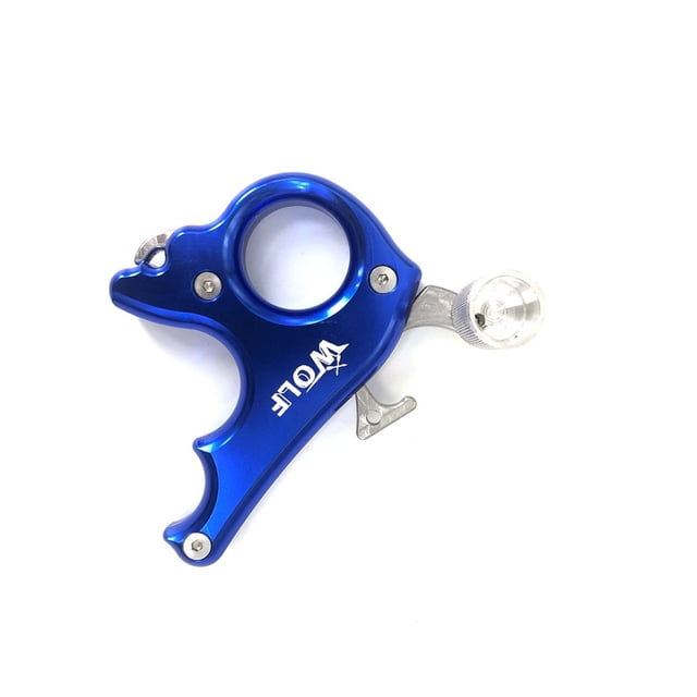 Equipo de tiro con arco robusto thumb compuesto accesorios de arco de la muñeca correa dispensador abrazadera cabezal alta sensibilidad caza liberación ayuda azul Advancent OD011037-03