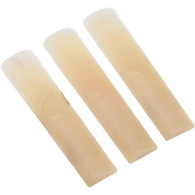 3 Pack Professional Alto Saxophone Reeds,Clarinet Reeds with Plastic Protection Cover Advanced Craft 2.5 Reeds Saxophone Accessories for Easy of Play, Clear Sound Traditional Reeds for Saxophone Alto