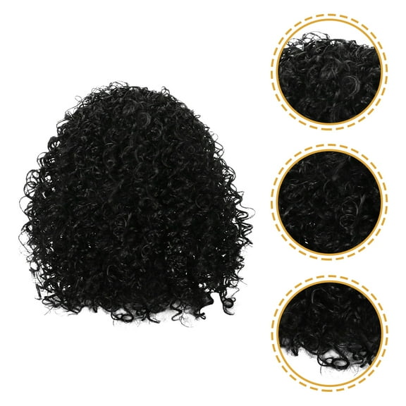 FELTECHELECTR 1Pack Headband Wig Short Curly Hair Wigs for Women with Ice Lightweight Design