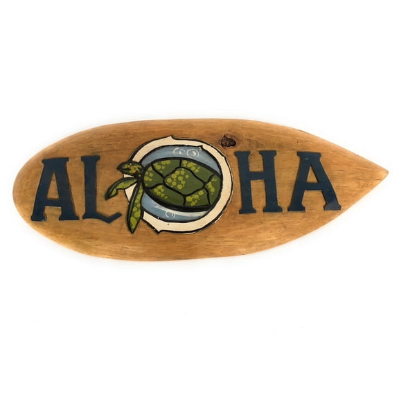 Aloha Surf Sign 20" Hand Carved/painted | #LDR08