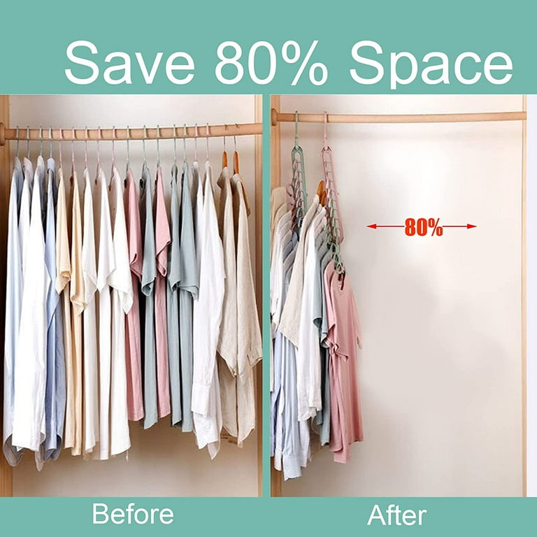 4pcs Stainless Steel Space Saving Hangers - 12 Slots, Magic Cascading  Design, Clothes Organizer for Closet Storage