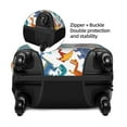 thumbnail image 6 of Uemuo Block Dinosaur Printed Washable Luggage Cover - Fashion Suitcase Protector Fits 18-32 Inch Luggage -Large, 6 of 9