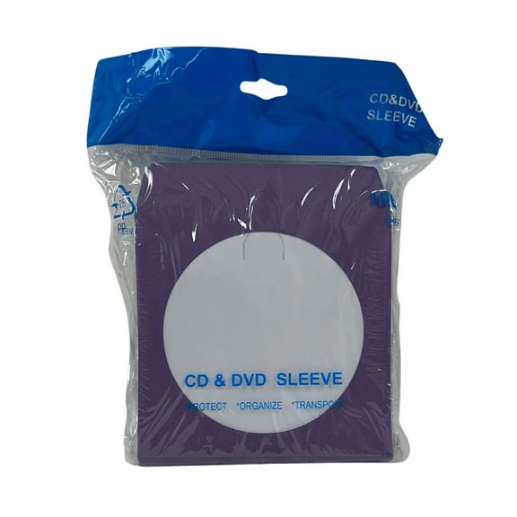 CheckOutStore 300 Purple Color Paper CD Sleeves with Window & Flap