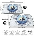 thumbnail image 3 of Picia Not All Who Wander Are Lost2 Curved Windshield Sunshade Accordion Folding Style Auto Shade for Car Truck SUV Van Blocks UV Ray Sun Visor Protector -Small, 3 of 7