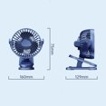 thumbnail image 2 of Ventilador a batería, ventilador con rotación de 360° con diseño de mini ventilador USB, portátil y liviano para transportar fácilmente, ventilador con clip para el hogar, la oficina, el dormitorio,, 2 of 6