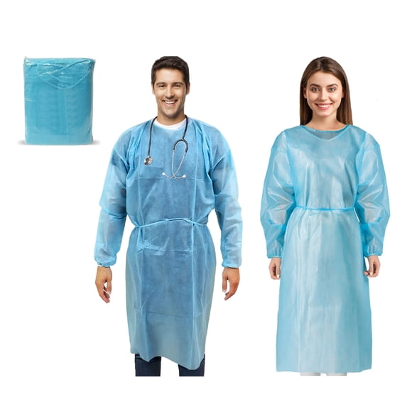 Batas aislantes desechables Medical Nation Blue Level 2 x10