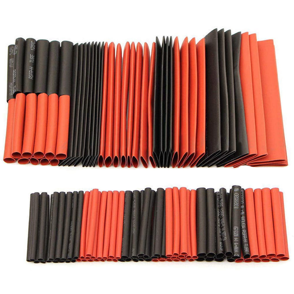 Black Glue Car Electrical Cable Sleeving  Wrap Sleeve Assorted Heat Shrink Tube