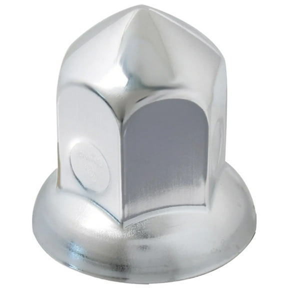 Chrome Steel Cone Style Push-On Lug Nut Cover w/ Flange