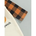 thumbnail image 6 of Douhoow 0-18M Baby Halloween Romper Infant Plaid Long Sleeve Cartoon Pumpkin Jumpsuit, 6 of 8