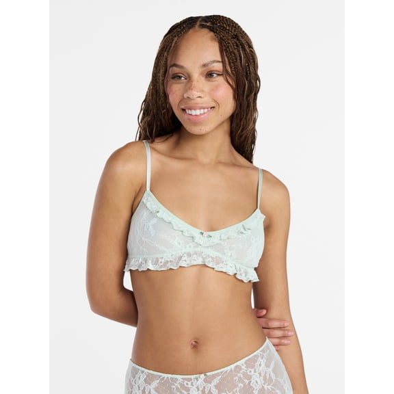 No Boundaries Lace Triangle Bralette, Women's XS-XXXL