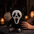 thumbnail image 2 of Spooky Mask Stuffed Brar Plush Toys, 10.7in Creepy Horror Face Mask Plush Doll Novelty Halloween Home Decor Gift, 2 of 4
