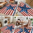 thumbnail image 5 of Independence Day Area Rugs 3'x5', Washable Small Throw Rugs for Living Room Bedroom, 4 of July Blue Red Stars Striped Wood Indoor Outdoor Rug Non-Slip Low Pile Carpet Runner Reversible Floor Mats, 5 of 8