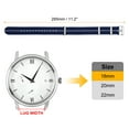 thumbnail image 2 of Uxcell Elastic Nylon Watch Band 18mm One-Piece French Watch Strap Waterproof Replacement Wristwatch Strap with Silver Buckle for Men Women, Dark Blue/White, 2 of 7