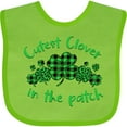 thumbnail image 3 of Inktastic St. Patrick's Day Cutest Clover in the Patch in Plaid Boys or Girls Baby Bib, 3 of 4