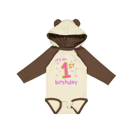 

Inktastic It s My First Birthday Gift Baby Boy or Baby Girl Long Sleeve Bodysuit