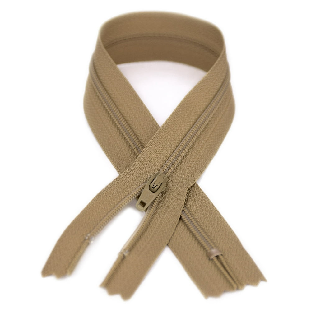 YKK 3 Coil Zipper, 13.5 inch length, Aztec Beige 896