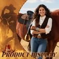 thumbnail image 6 of DESIGNICE 3Pairs Western Earrings,Alloy Cowgirl Earrings,Spring Scent Western Jewelry for Women,6"X1.6",Style2, 6 of 7
