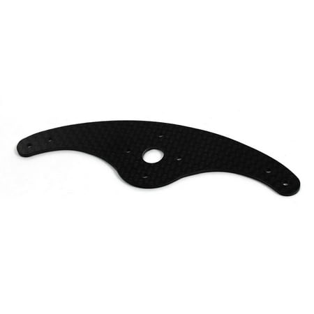 Unique Bargains Black Carbon Fiber Servo Rocker Arm L130 x H2mm for Fixed Wing Helicopter