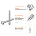 thumbnail image 4 of #8 x 1-1/4" Torx Security Screws, 30Pack Button Head, Self Tapping Screws, 304 Stainless Steel, with Bit T20, 4 of 6