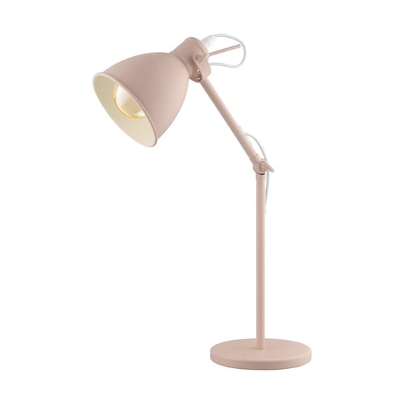 49086A-Eglo Lighting-Priddy-P - One Light Desk Lamp-Pastel Apricot Finish