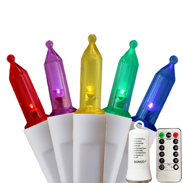 BONUO 50 Mini Christmas Lights, 16Ft Battery Operated String Lights for Holiday Decor, Multicolor
